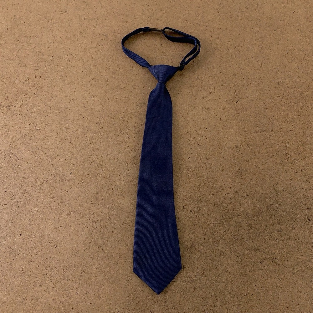 The Children's Place Boys Size 4-7 Tidal Blue Plastic Clipped Uniform Tie New